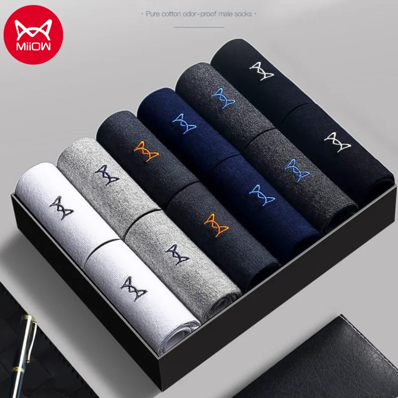 6 Pairs Miiow Men's Combed Cotton Socks Deodorant Black Business Men Socks Soft Breathable Summer Winter for Male Size (39-44)
6 Pairs Miiow Men's Combed Cotton Socks Deodorant Black Business Men Socks Soft Breathable Summer Winter for Male Size (39-44)