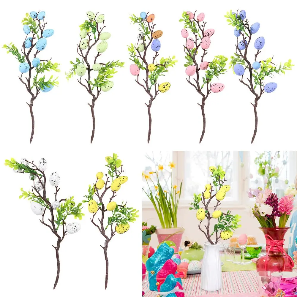 Vase Decor Home Colorful DIY Painting Artificial Easter Decoration Foam Egg Flower Fake Plant Easter Egg Tree Branch 
Vase Decor Home Colorful DIY Painting Artificial Easter Decoration Foam Egg Flower Fake Plant Easter Egg Tree Branch