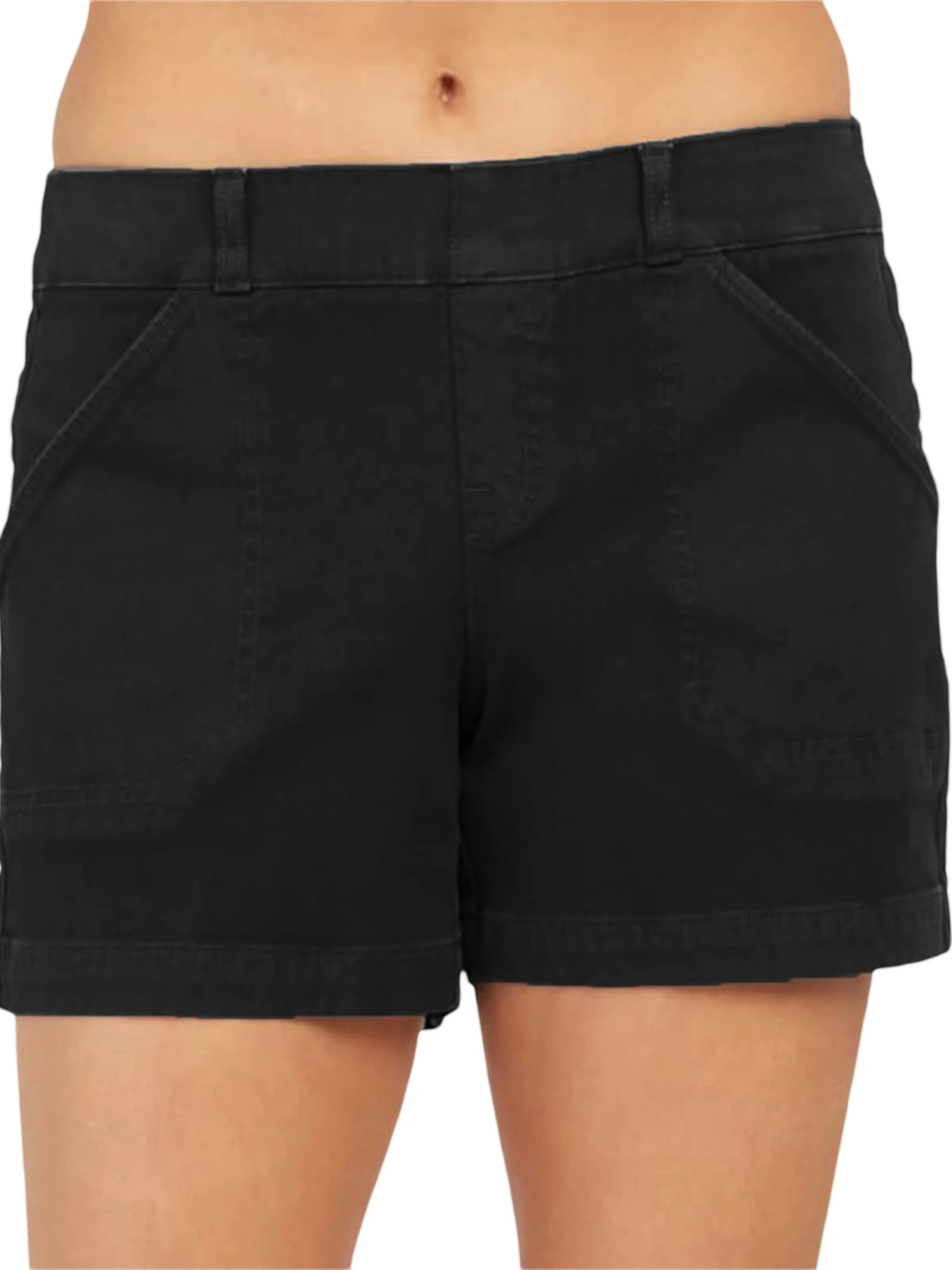 

Short pour femme avec cordon de serrage extensible et ample avec poches - Pour l été - Couleur unie - Avec poches - Jambes