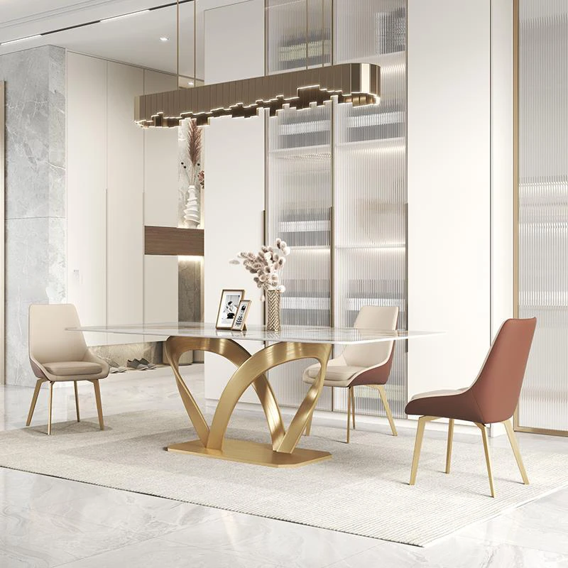 New Set 6 Dining Table Chairs1.8m Table Custom Marble Metal Base Island Table Luxurious Restaurant Esstische Room Furniture
New Set 6 Dining Table Chairs1.8m Table Custom Marble Metal Base Island Table Luxurious Restaurant Esstische Room Furniture
