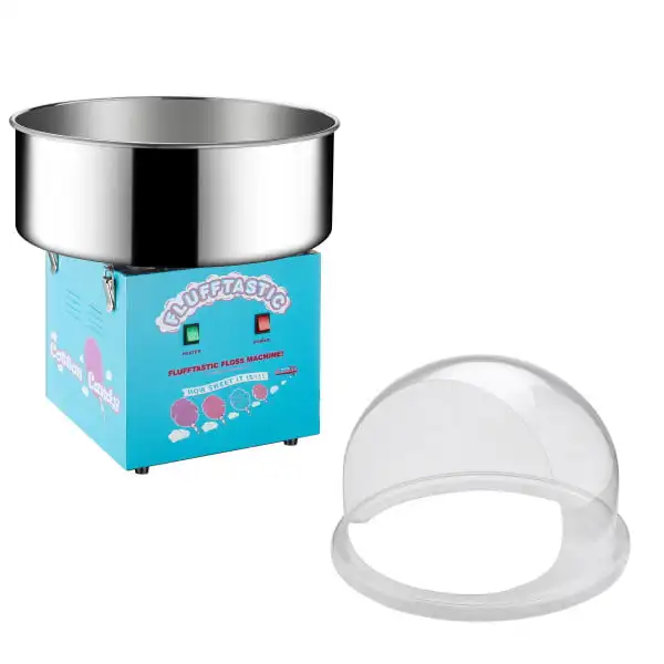 

Аппарат для изготовления сладостей-Flufftastic, 1000 Вт, устройство для изготовления флоссов с купольным щитком и сковородкой из нержавеющей стали-устройство для фотографирования (синий)