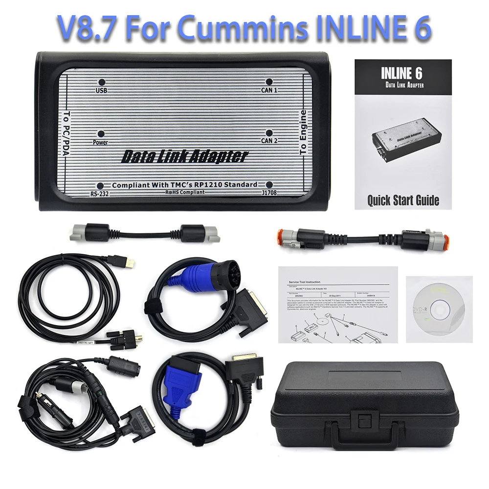 For Cummins INLINE 6 V8.7 V7.62 Data Heavy Duty for INLINE6 Diagnostics Complete INLINE Heavy Duty Truck Diagnostic Tools
For Cummins INLINE 6 V8.7 V7.62 Data Heavy Duty for INLINE6 Diagnostics Complete INLINE Heavy Duty Truck Diagnostic Tools