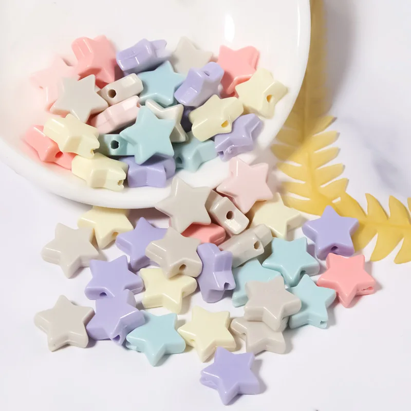 50pcs/lot 10mm Shiny Matte Five-Pointed Star Shaped Acrylic Beads for Jewelry Making Needlework DIY Bracelet Necklace Accessory
50pcs/lot 10mm Shiny Matte Five-Pointed Star Shaped Acrylic Beads for Jewelry Making Needlework DIY Bracelet Necklace Accessory