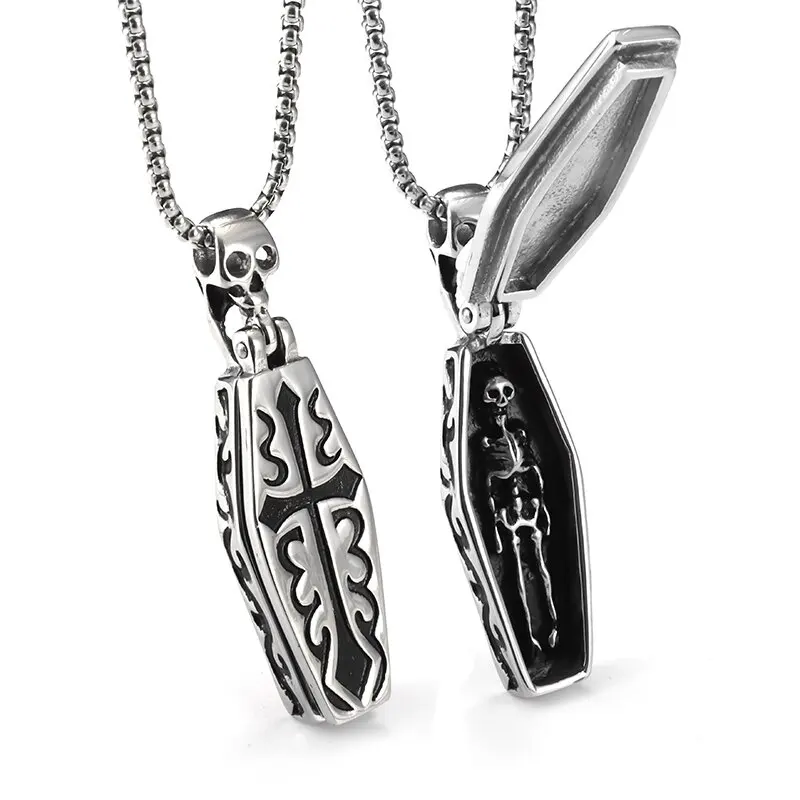 Vintage Men's Steampunk Coffin Vampire Skeleton Skeleton Pendant Necklace Gothic Punk Rock Biker Jewelry Gift
Vintage Men's Steampunk Coffin Vampire Skeleton Skeleton Pendant Necklace Gothic Punk Rock Biker Jewelry Gift