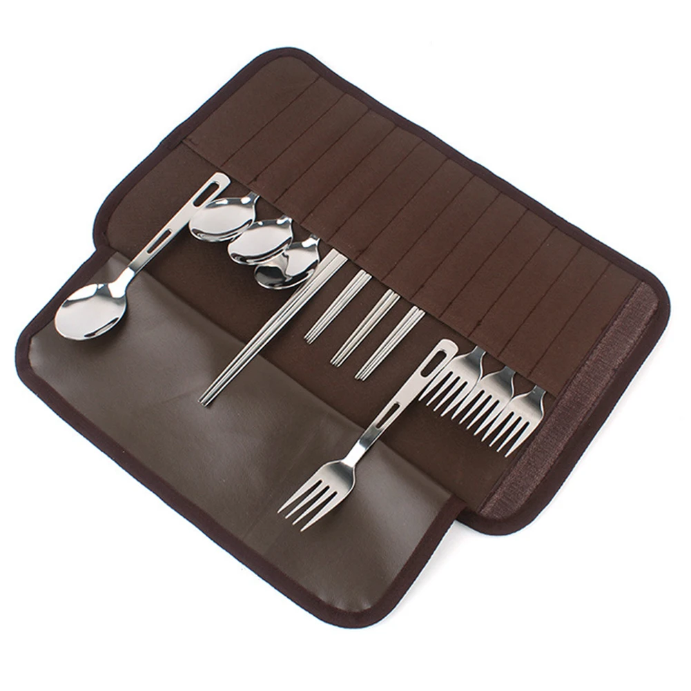 Portable Outdoor Cutlery Set Stainless Steel Tableware Kit for Camping Picnic and Travel Fork Spoon Chospsticks
Portable Outdoor Cutlery Set Stainless Steel Tableware Kit for Camping Picnic and Travel Fork Spoon Chospsticks