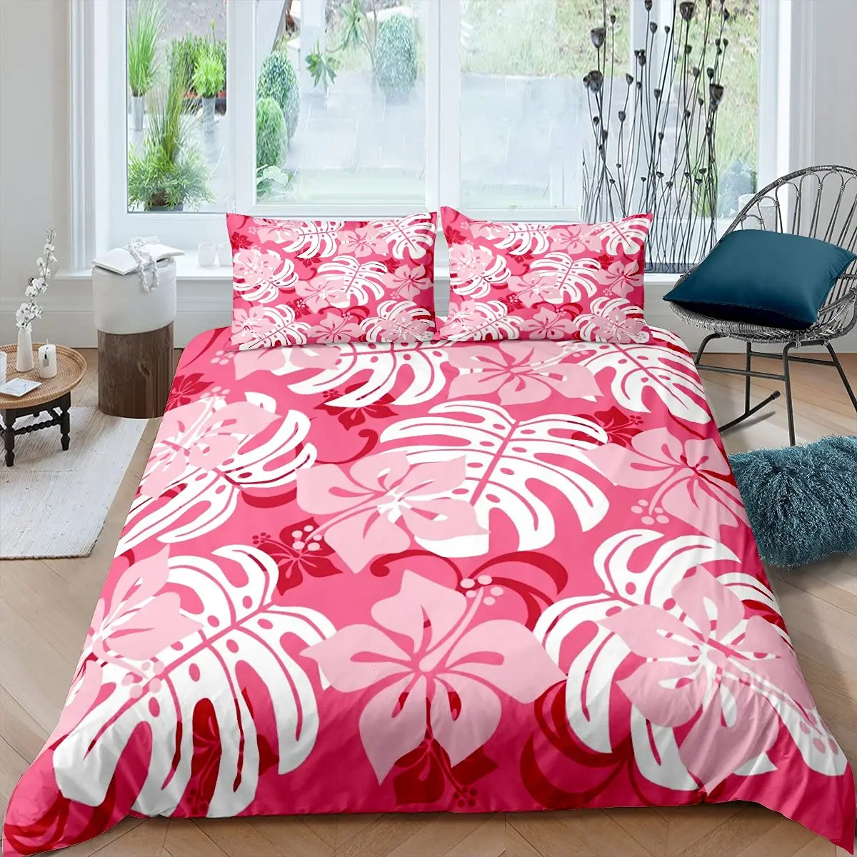 Palm Leaves Duvet Cover King Full Banana Leaves Hawaiian Tropical Leaves Green Branches 2/3pcs Polyester Quilt Cover Bedding Set
Palm Leaves Duvet Cover King Full Banana Leaves Hawaiian Tropical Leaves Green Branches 2/3pcs Polyester Quilt Cover Bedding Set