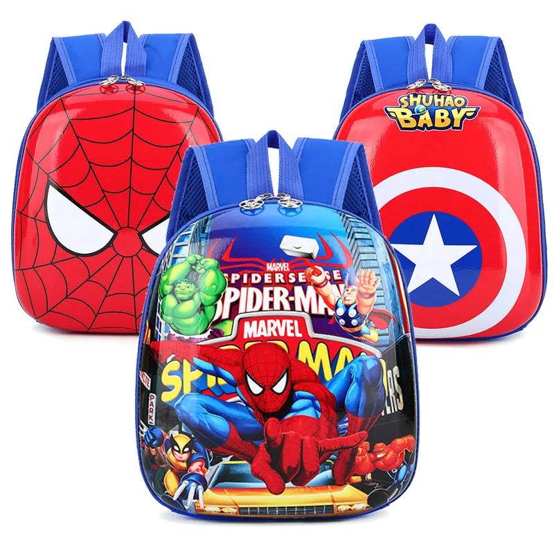 

Disney Marvel Spiderman Backpack Children Cartoon Frozen Mcqueen Cars Animal Design Bag Girls Boys Kindergarten Schoolbag Gift