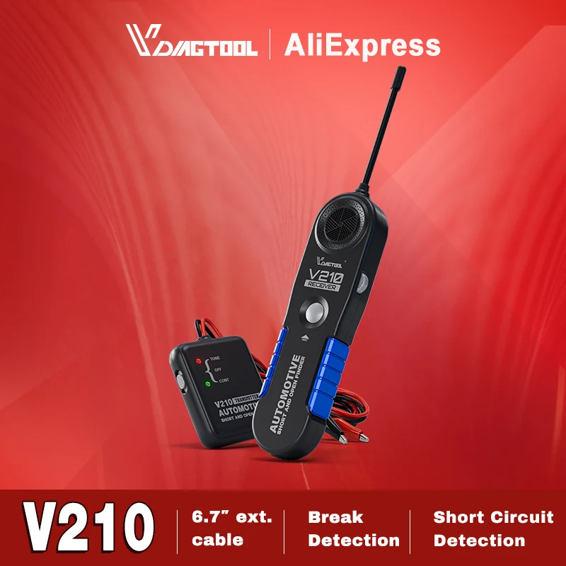 VDIAGTOOL V210 тестер автомобильной цепи 6-42V Открытый тестер короткого замыкания проводной трекер тестер анализатор
VDIAGTOOL V210 тестер автомобильной цепи 6-42V Открытый тестер короткого замыкания проводной трекер тестер анализатор