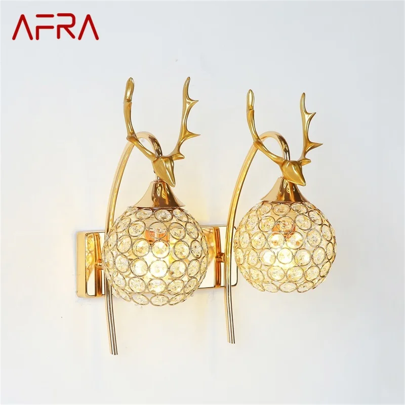 AFRA Wall Lamps Contemporary Creative LED Gold Sconces Crystal Lights Indoor For Home Bedroom
AFRA Wall Lamps Contemporary Creative LED Gold Sconces Crystal Lights Indoor For Home Bedroom