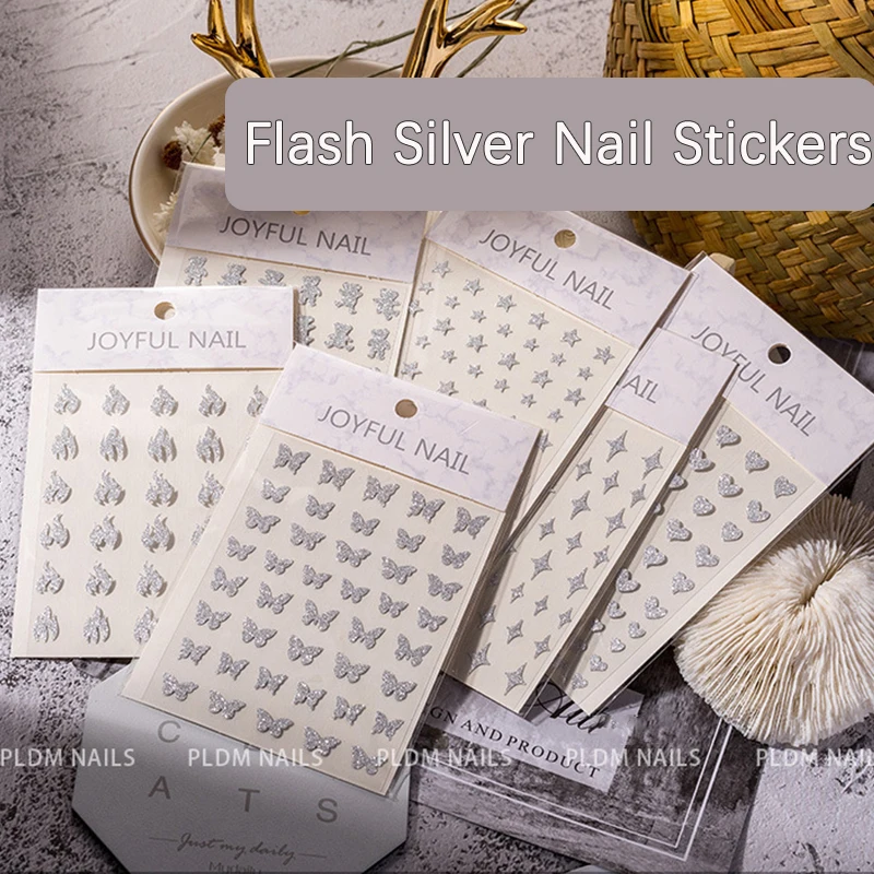 New Flash Silver Series Nail Stickers Star Bear Butterfly Shiny Cartoon Kawaii Thin Tough Back Glue Nail Stickers Nail Jewelry
New Flash Silver Series Nail Stickers Star Bear Butterfly Shiny Cartoon Kawaii Thin Tough Back Glue Nail Stickers Nail Jewelry