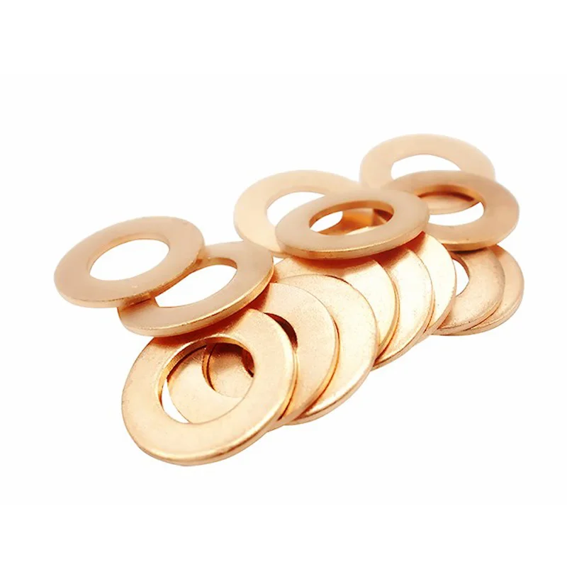 

M4 M5 M6 M7 M8 M9 M10 M11 M12 M13 M14 M15 M16 M17 M18 M20 M21 M22 M23 M24 M27 Metric Copper Sealing Flat Washers