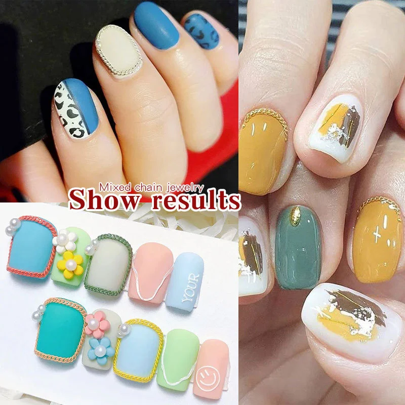 12Grids Long Box Chain Nail Jewelry Ins Small Chain 12 Boxed Gold&Silver DIY Decorative Nail Stickers Metal Chain Nail Art Tools
12Grids Long Box Chain Nail Jewelry Ins Small Chain 12 Boxed Gold&Silver DIY Decorative Nail Stickers Metal Chain Nail Art Tools
