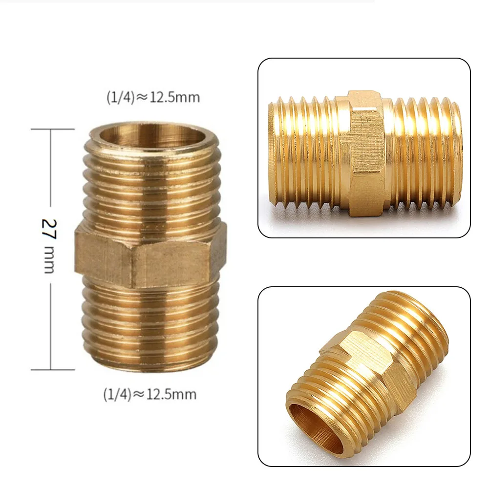 1/3pcs Air Compressor Quick Adapter Hex Nipple Connector 1/4inch BSP Male To Male Brass Pipe Adapter For Air, Water, Gas
1/3pcs Air Compressor Quick Adapter Hex Nipple Connector 1/4inch BSP Male To Male Brass Pipe Adapter For Air, Water, Gas