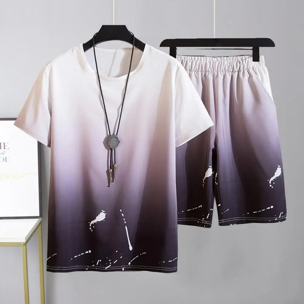 2Pcs/Set Summer Tracksuit O-Neck Casual Outfit Gradient Color T-shirt Loose Shorts Sport Suit
2Pcs/Set Summer Tracksuit O-Neck Casual Outfit Gradient Color T-shirt Loose Shorts Sport Suit