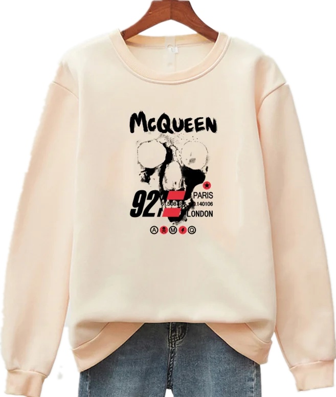 McQueen Pullover Hoodies & Sweatshirts New Loose Outer Wear Letter Skull Print Long Sleeve Crew Neck Women's Clothing
McQueen Pullover Hoodies & Sweatshirts New Loose Outer Wear Letter Skull Print Long Sleeve Crew Neck Women's Clothing
