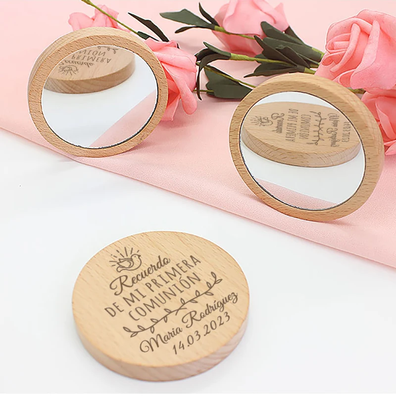 10pcs Personalized First Holy Communion Favors Custom Engraved Wood Pocket Makeup Mirror Religious First Communion Souvenir Gift
10pcs Personalized First Holy Communion Favors Custom Engraved Wood Pocket Makeup Mirror Religious First Communion Souvenir Gift