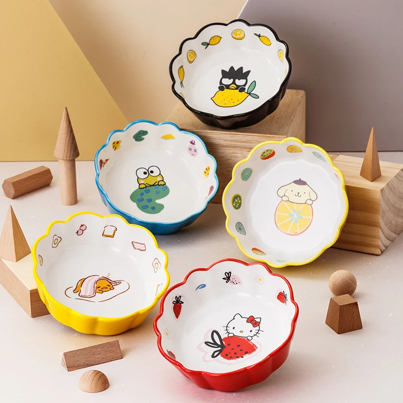 Sanrios Kuromi Cinnamoroll My Melody Pompom Purins Hellokittys Anime Kawaii Bowl Creative Cute Cartoon Ceramic Tableware
Sanrios Kuromi Cinnamoroll My Melody Pompom Purins Hellokittys Anime Kawaii Bowl Creative Cute Cartoon Ceramic Tableware