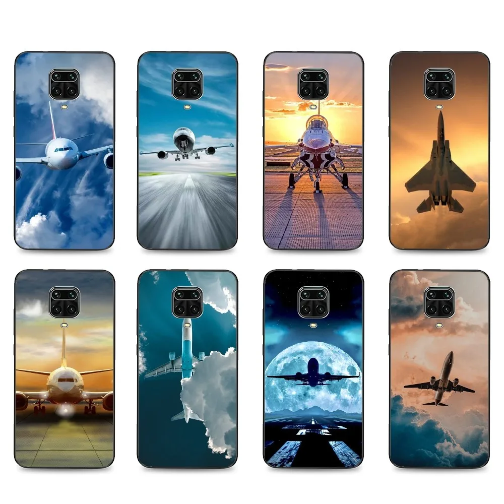 

Aircraft Airplane Phone Case For Xiaomi Mi 5X 8 9 10 11 12 lite pro 10T PocoX3pro PocoM3 Note 10 pro lite