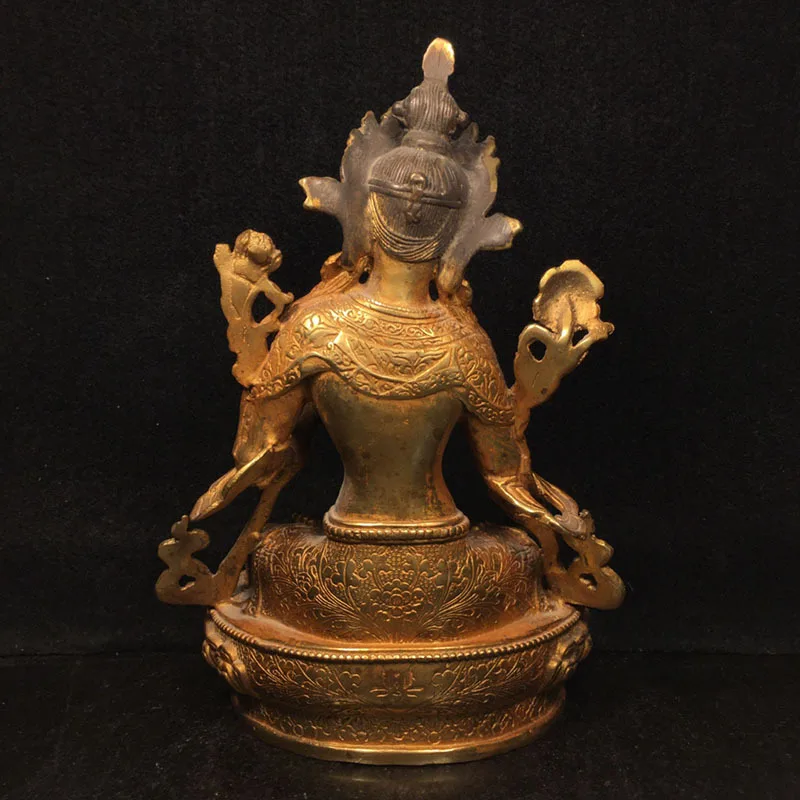 Old Tibet Buddhism Bronze Gilt White Tara Kwan-yin GuanYin Goddess Buddha Statue
Old Tibet Buddhism Bronze Gilt White Tara Kwan-yin GuanYin Goddess Buddha Statue