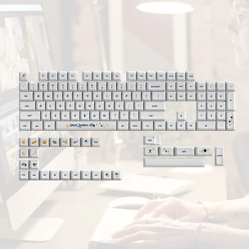 Колпачки клавиш 133 клавиш Spaceman LDA PBT краситель-подставка для механической клавиатуры Набор колпачков клавиш 40JB
Колпачки клавиш 133 клавиш Spaceman LDA PBT краситель-подставка для механической клавиатуры Набор колпачков клавиш 40JB