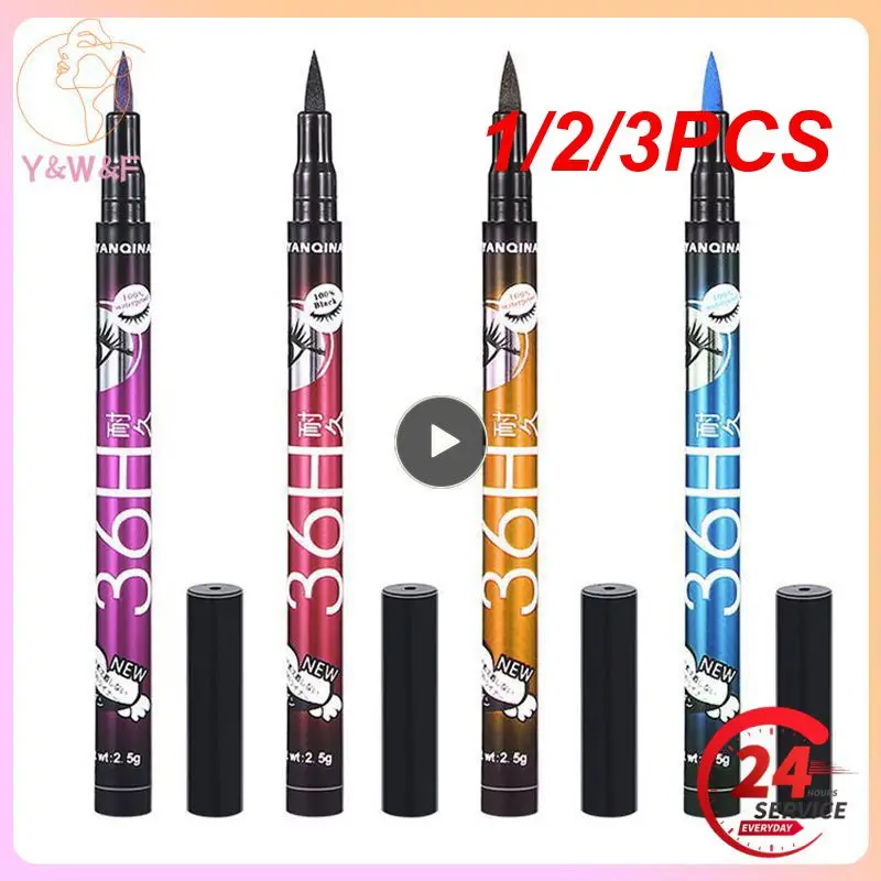 1/2/3PCS Black Liquid Eyeliner Waterproof Eyeliner Pencil 36H Long-Lasting Liquid Eye Liner Pen Quick-Dry No Blooming Cosmetics
1/2/3PCS Black Liquid Eyeliner Waterproof Eyeliner Pencil 36H Long-Lasting Liquid Eye Liner Pen Quick-Dry No Blooming Cosmetics