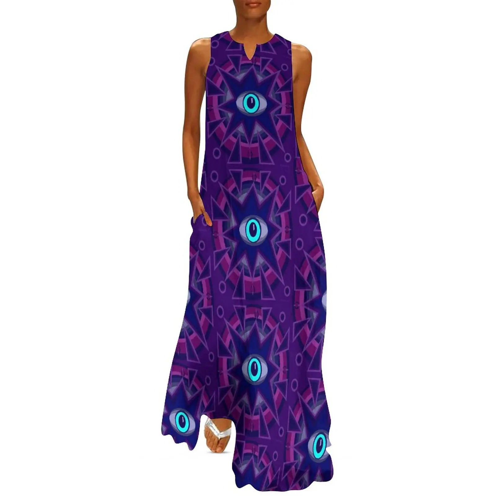 Evil Eye Dress Abstract Eyes Print Kawaii Maxi Dress V Neck Printed Bohemia Long Dresses Street Wear Big Size Clothes
Evil Eye Dress Abstract Eyes Print Kawaii Maxi Dress V Neck Printed Bohemia Long Dresses Street Wear Big Size Clothes