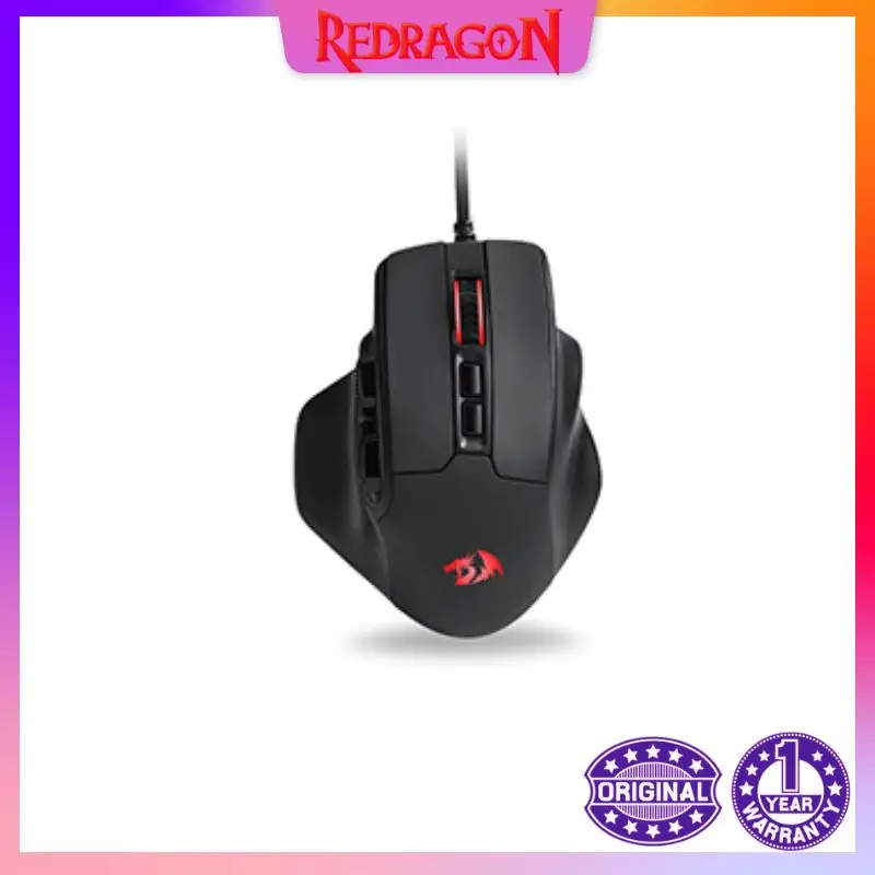 

Redragon M806 Gaming Mouse, 7 Programmable Buttons Wired RGB Mouse, Software Supports DIY Keybinds & Backlit, Black/White Mouse