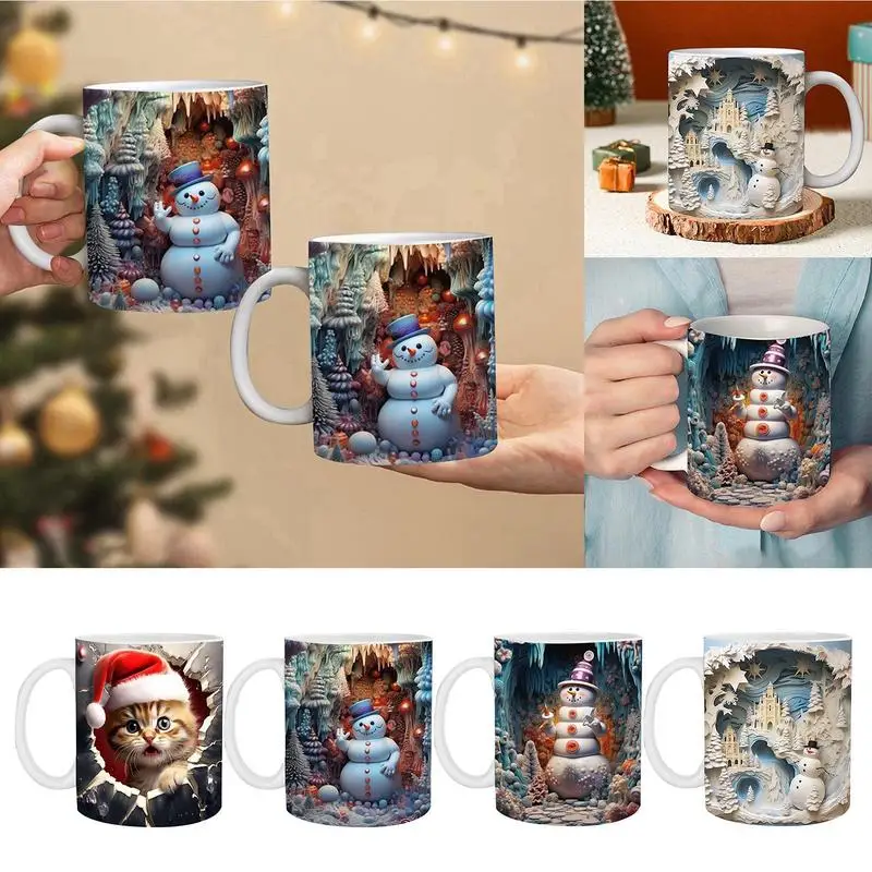 Winter Coffee Cup Ceramic Water Cup Novelty Winter Snowman Design Christmas 3D Snowman Funny Coffee Mug For Coffee Latte Tea
Winter Coffee Cup Ceramic Water Cup Novelty Winter Snowman Design Christmas 3D Snowman Funny Coffee Mug For Coffee Latte Tea