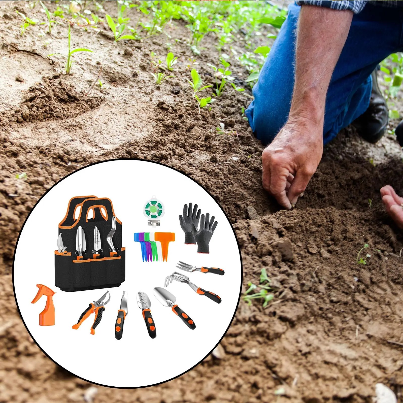 11Pcs Aluminum Alloy Garden Tools Set, with Storage Bag Gardening Tools Outdoor Hand Tools for Outdoor Gardening Gifts for Women
11Pcs Aluminum Alloy Garden Tools Set, with Storage Bag Gardening Tools Outdoor Hand Tools for Outdoor Gardening Gifts for Women