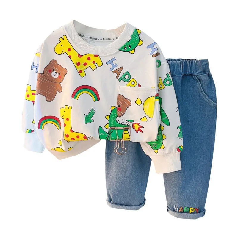 New Spring Autumn Baby Girls Clothes Children Boys Fashion Cartoon T-Shirt Pants 2Pcs/Set Toddler Casual Costume Kids Tracksuits
New Spring Autumn Baby Girls Clothes Children Boys Fashion Cartoon T-Shirt Pants 2Pcs/Set Toddler Casual Costume Kids Tracksuits
