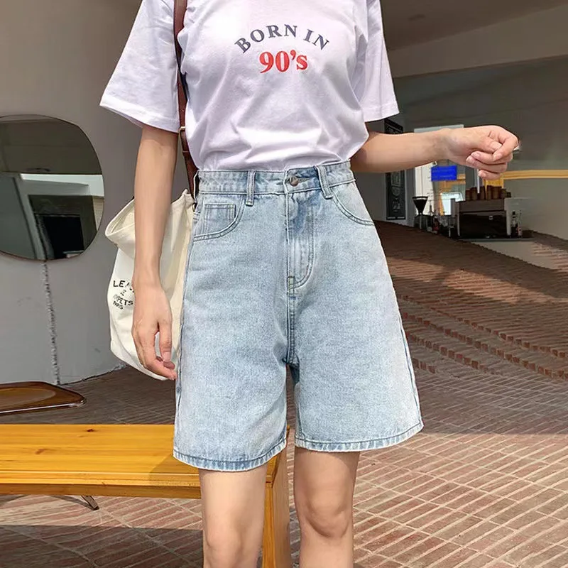 High Waisted Denim Shorts Women's Summer Loose 2022 New A-line Straight Wide Leg Pants Thin Style Slim Grils Short Jeans
High Waisted Denim Shorts Women's Summer Loose 2022 New A-line Straight Wide Leg Pants Thin Style Slim Grils Short Jeans