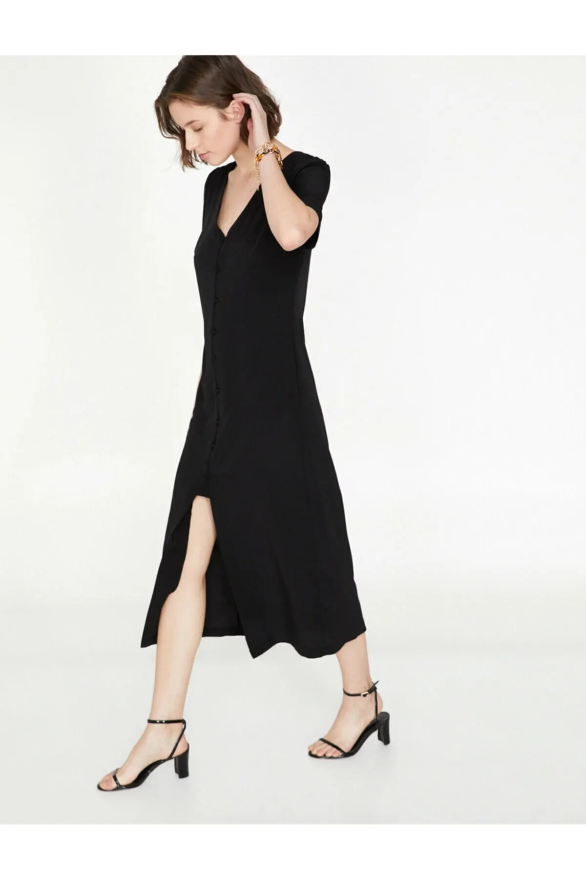 Women's Dress Black Button Detailed Elegant Fashion Casual Casual Casual Casual Short Sleeve Summer Boho Beach Dress
Women's Dress Black Button Detailed Elegant Fashion Casual Casual Casual Casual Short Sleeve Summer Boho Beach Dress