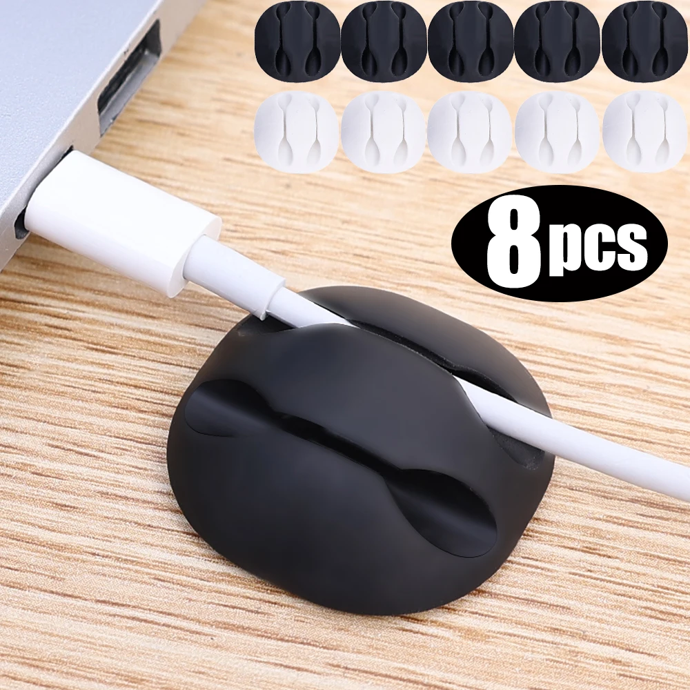 8/1Pcs Self-Adhesive Cable Organizer Silicone USB Cable Clips Wire Cord Management for Mouse Earphone Data Cables Winder Holder 
8/1Pcs Self-Adhesive Cable Organizer Silicone USB Cable Clips Wire Cord Management for Mouse Earphone Data Cables Winder Holder