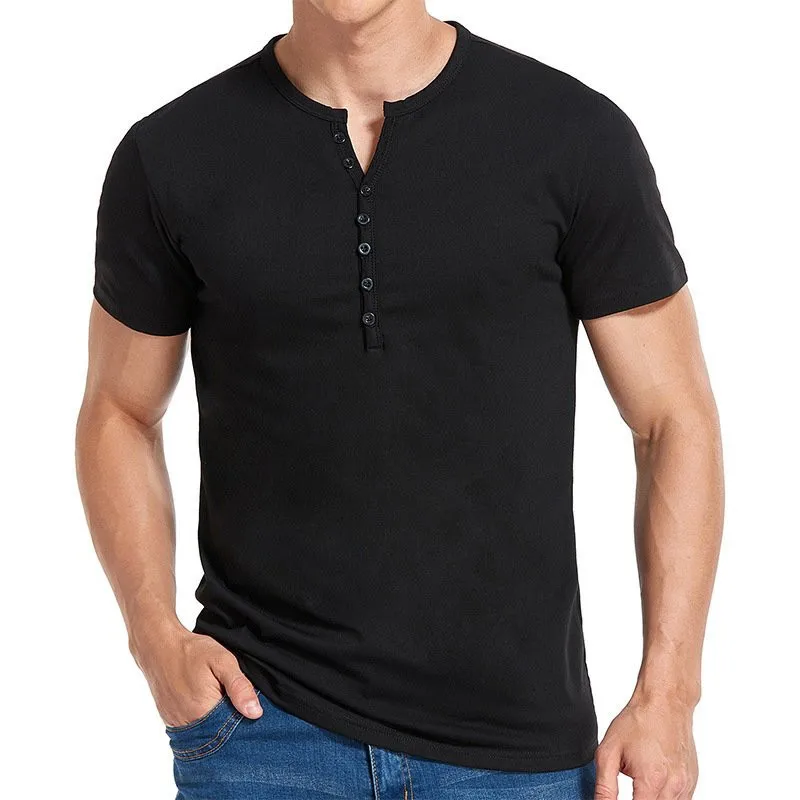 Summer Trendyol Mens Black V Collared Short Sleeve T Shirts Man Oversized Solid Color Henry T Shirt For Men Camisetas De Hombre
Summer Trendyol Mens Black V Collared Short Sleeve T Shirts Man Oversized Solid Color Henry T Shirt For Men Camisetas De Hombre