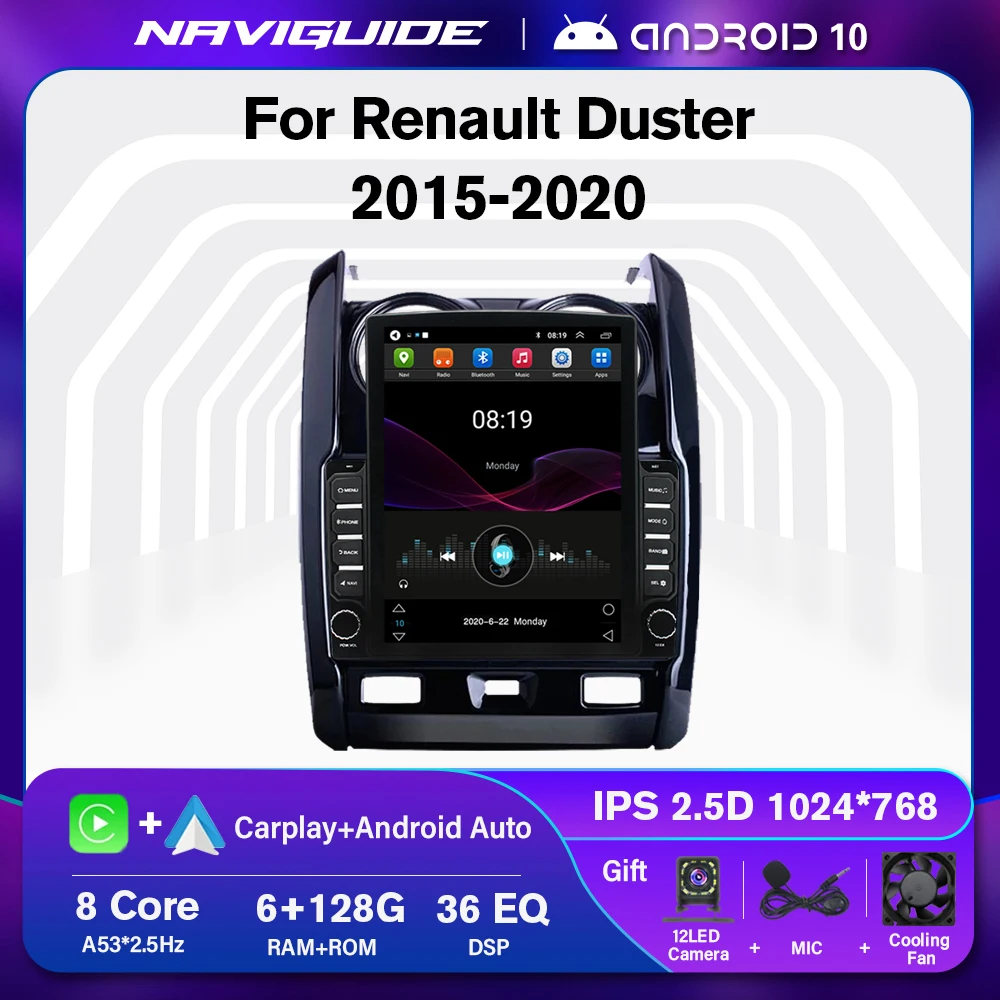 NAVIGUIDE Tesla Style Screen Android 10 Car Radio For Renault Duster 2015-2020 Stereo Multimidia Player GPS Navigation Autoradio
NAVIGUIDE Tesla Style Screen Android 10 Car Radio For Renault Duster 2015-2020 Stereo Multimidia Player GPS Navigation Autoradio