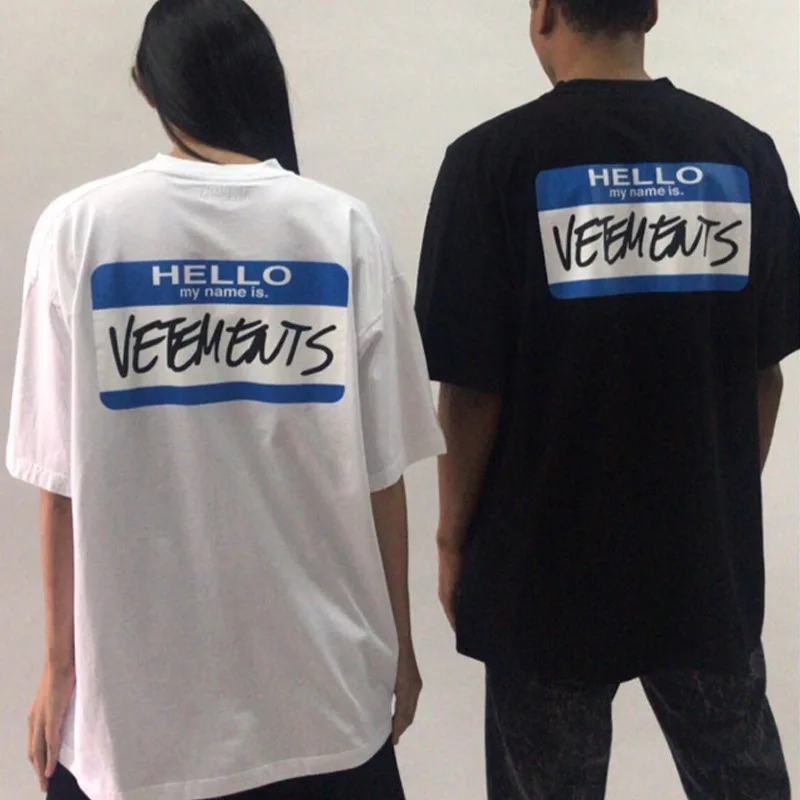 2021 My Name Is Vetements T-Shirt Men Women 1:1 High Quality Blue White Graphic Printed Vetements Tee Oversized Hello VTM Tops
2021 My Name Is Vetements T-Shirt Men Women 1:1 High Quality Blue White Graphic Printed Vetements Tee Oversized Hello VTM Tops