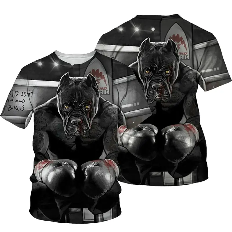 Animal Boxing Dogs 3D Printed T-shirts Summer Men Women Casual Fashion Streetwear Man Cool Hot Sale Short Sleeve T Shirt Clothes
Animal Boxing Dogs 3D Printed T-shirts Summer Men Women Casual Fashion Streetwear Man Cool Hot Sale Short Sleeve T Shirt Clothes
