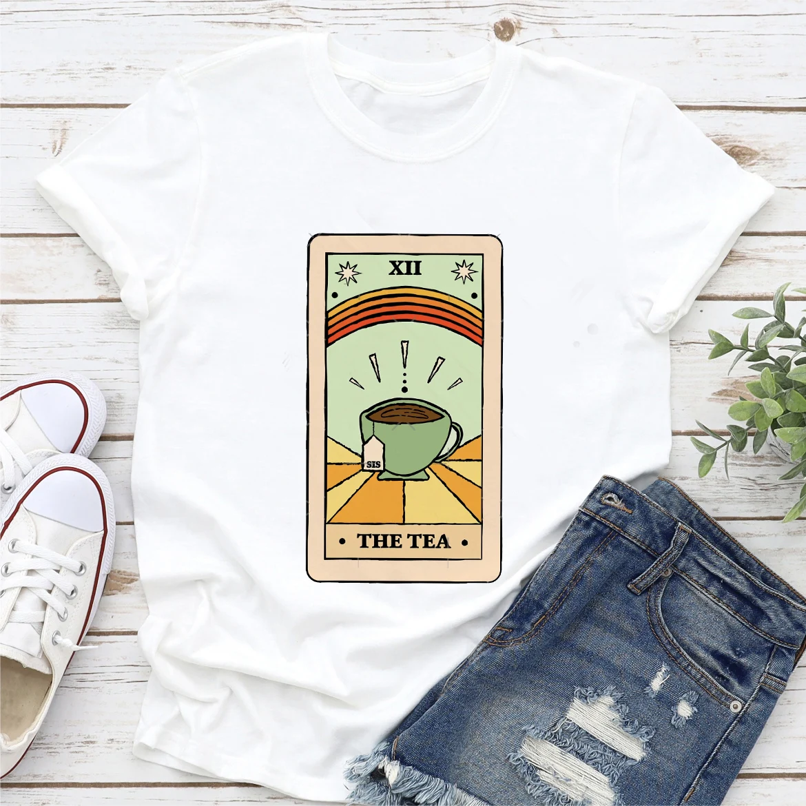 Short Sleeve Fashion Tarot Brand Women's Printed T-shirt Women's Cartoon Funny Watercolor Style Leisure Women's T-shirt Graphic
Short Sleeve Fashion Tarot Brand Women's Printed T-shirt Women's Cartoon Funny Watercolor Style Leisure Women's T-shirt Graphic
