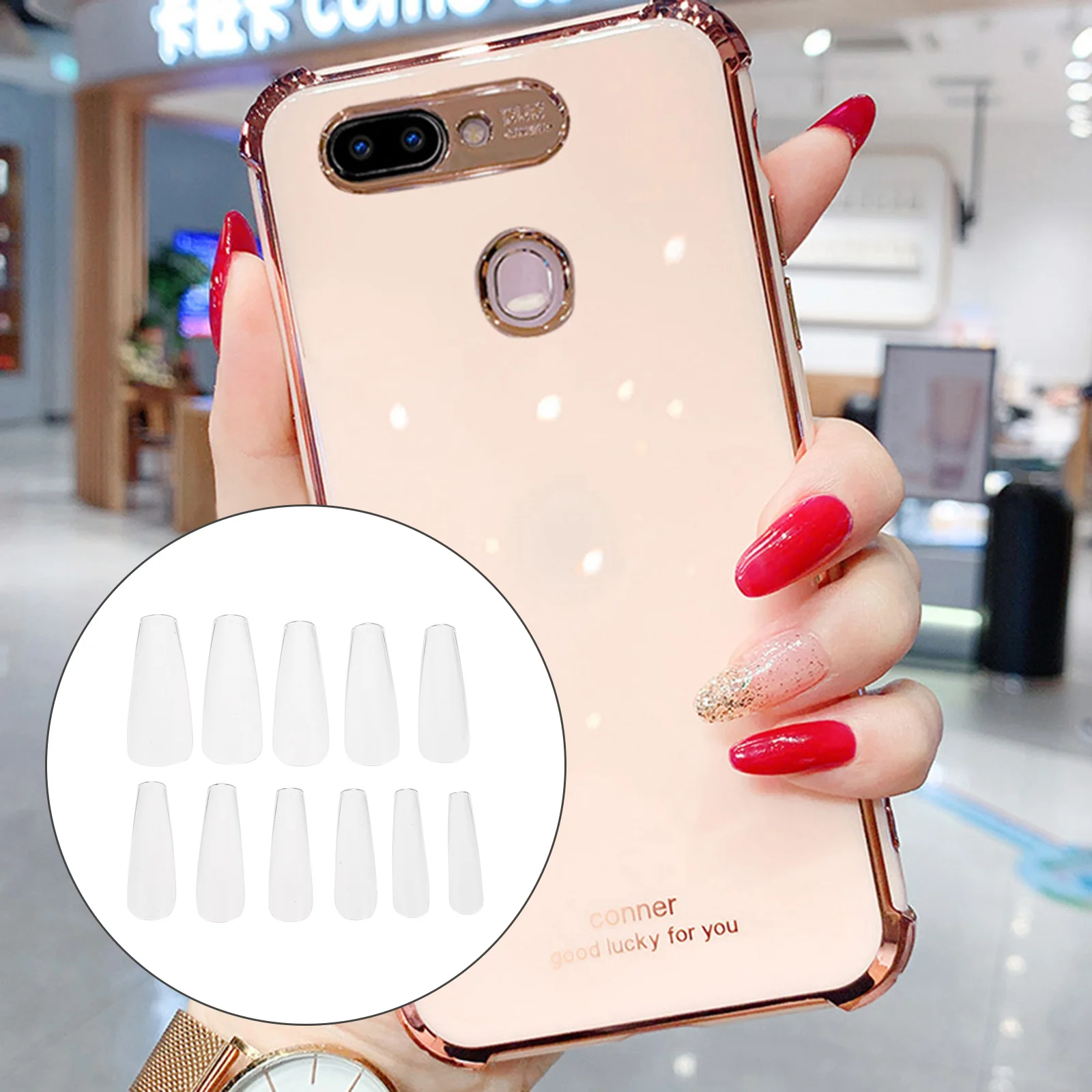 1 Box Transparent Fake Nail Tips Detachable Nail Patches False Nail Covers 
1 Box Transparent Fake Nail Tips Detachable Nail Patches False Nail Covers