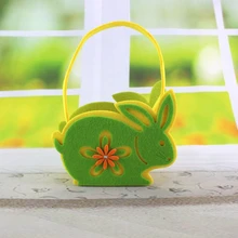 Bunny Shaped Organizer Bag with Handle Cloth Handbag Large Capacity Tear Resist Egg Storage Bucket White/Blue/Green/Red