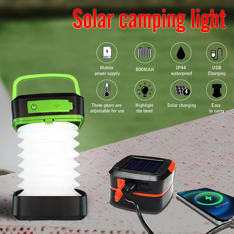 D2 Solar LED Camping Fishing Lantern Usb Rechargeable Outdoor Flashlight Emergency Tent Lights Foldable Torch With Power Bank
D2 Solar LED Camping Fishing Lantern Usb Rechargeable Outdoor Flashlight Emergency Tent Lights Foldable Torch With Power Bank