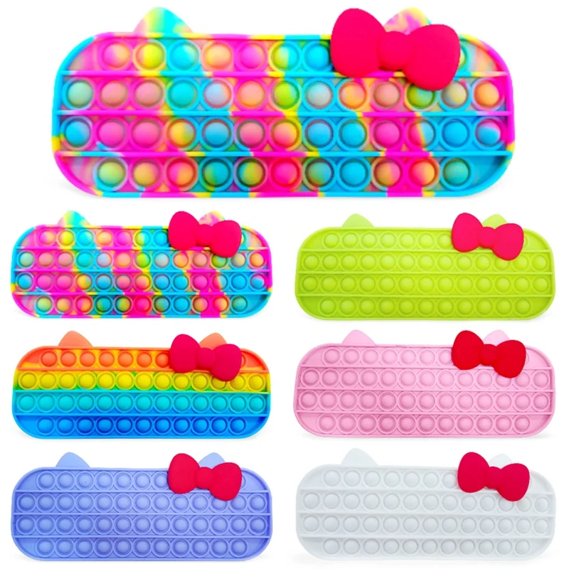 Child Silicone Sensory Game Relieve Stress Pencil Cases For School Stationery Creative Pencil Case Bubble Pen Holder Cute Girl
Child Silicone Sensory Game Relieve Stress Pencil Cases For School Stationery Creative Pencil Case Bubble Pen Holder Cute Girl
