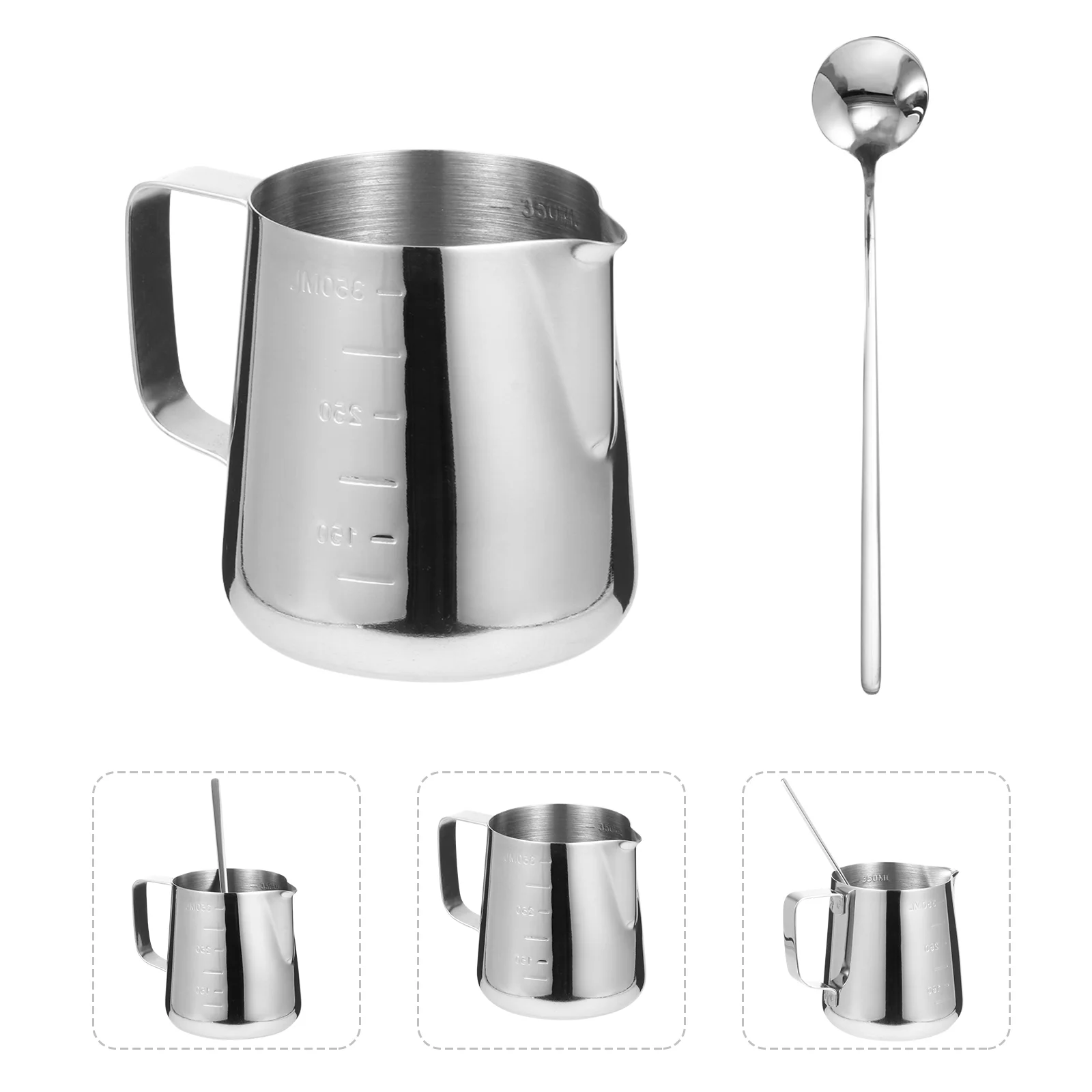 1 Set 2 Stainless Steel Creamer Pitcher Stainless Steel Measuring Cup Pouring Jug Pitcher Making Pot
1 Set 2 Stainless Steel Creamer Pitcher Stainless Steel Measuring Cup Pouring Jug Pitcher Making Pot