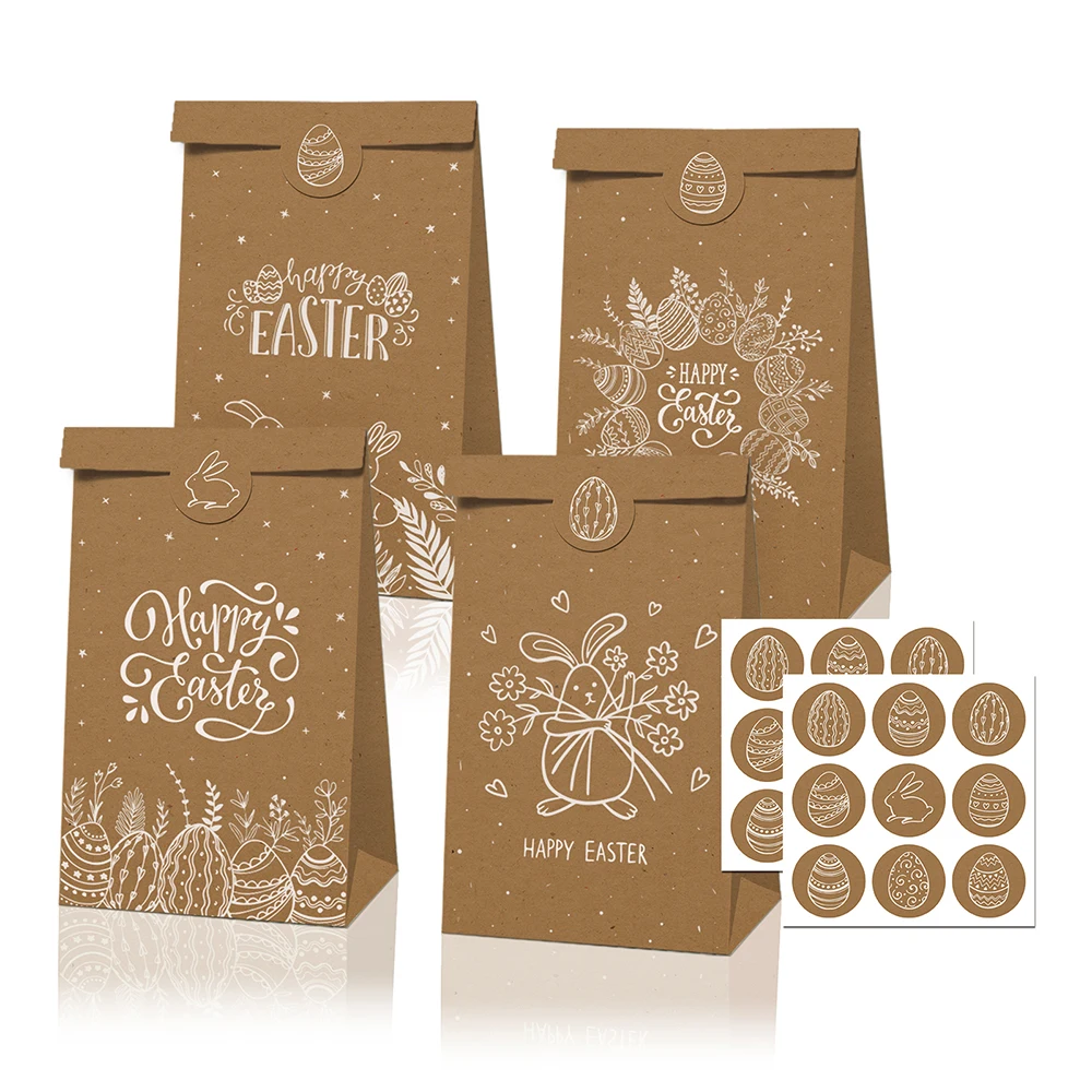LB070 12Pcs Happy Easter Day Rabbits Birthday Party Kraft Paper Gift Bags with Stickers Easter Party Candy Pack Decorations
LB070 12Pcs Happy Easter Day Rabbits Birthday Party Kraft Paper Gift Bags with Stickers Easter Party Candy Pack Decorations