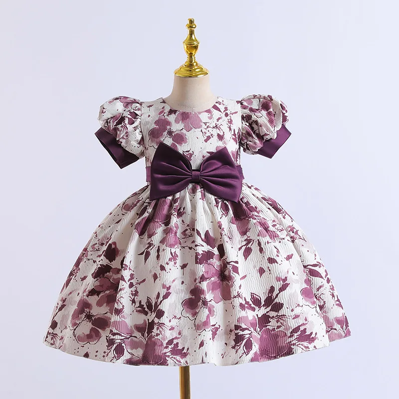 Girl Flower Print Prinese Short Puff Sleeves Dress Christening Baptism Clothes Kids First Years Birthday Ball Gown Party Costume
Girl Flower Print Prinese Short Puff Sleeves Dress Christening Baptism Clothes Kids First Years Birthday Ball Gown Party Costume