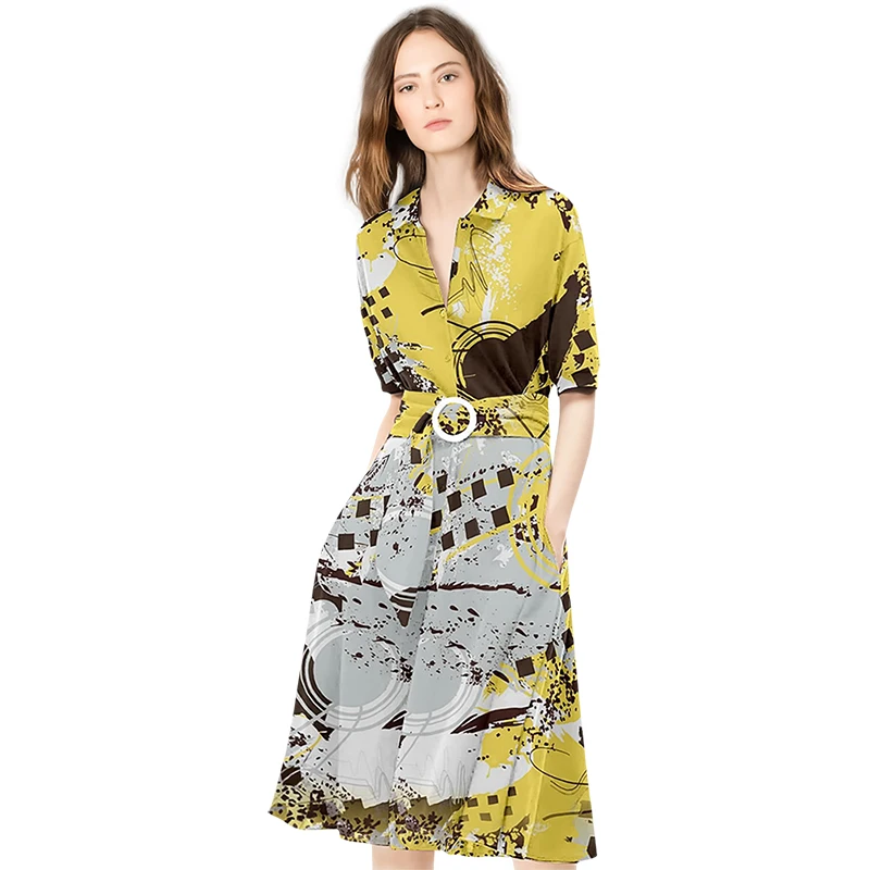 Printed POLO collar waist slim dress female 2022 new summer temperament light familiar style shirt skirt trend
Printed POLO collar waist slim dress female 2022 new summer temperament light familiar style shirt skirt trend