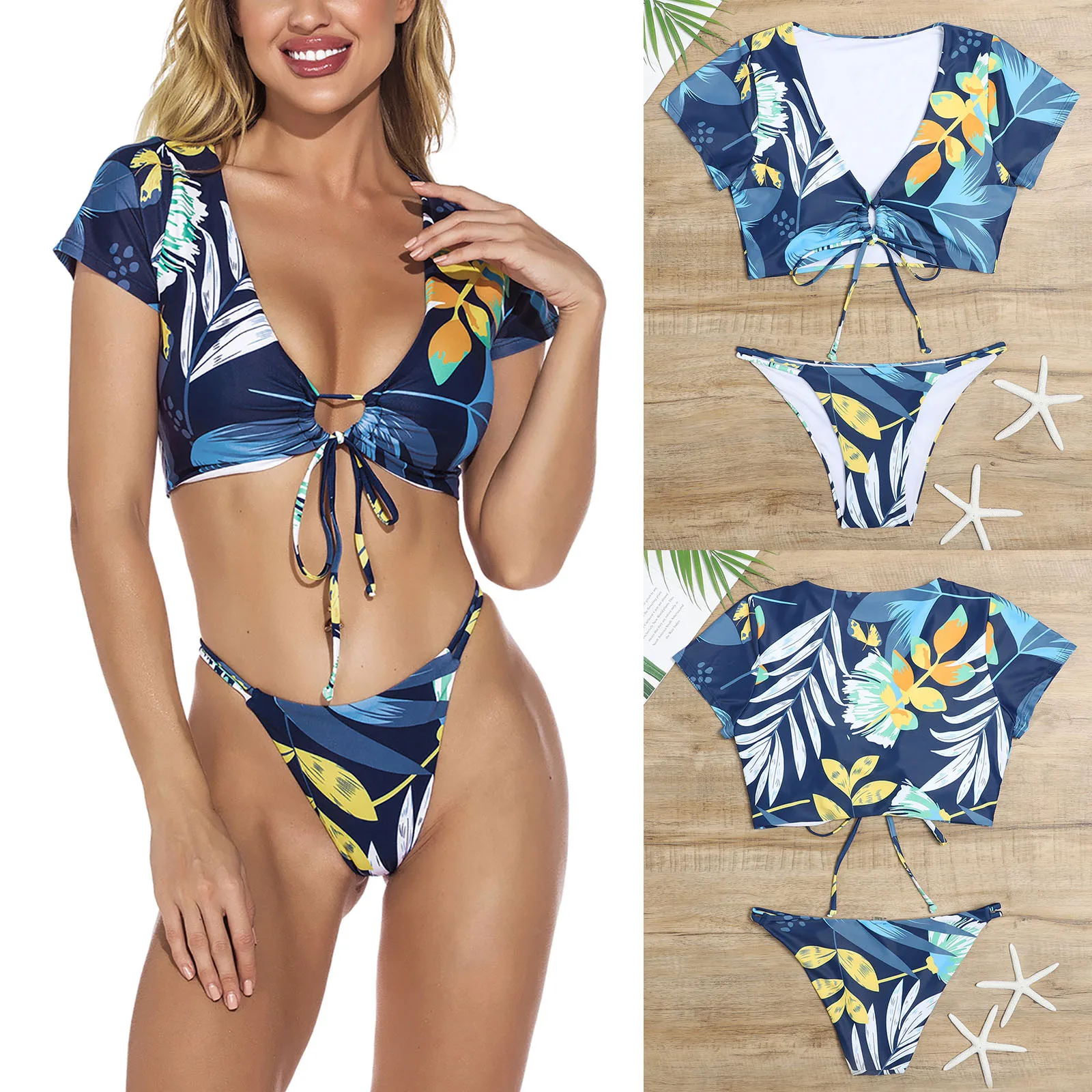 American Bikini bikini sexy printed Women's tethered short Men And Women Matching Swimsuits Swimwear Swimsuit Women
American Bikini bikini sexy printed Women's tethered short Men And Women Matching Swimsuits Swimwear Swimsuit Women