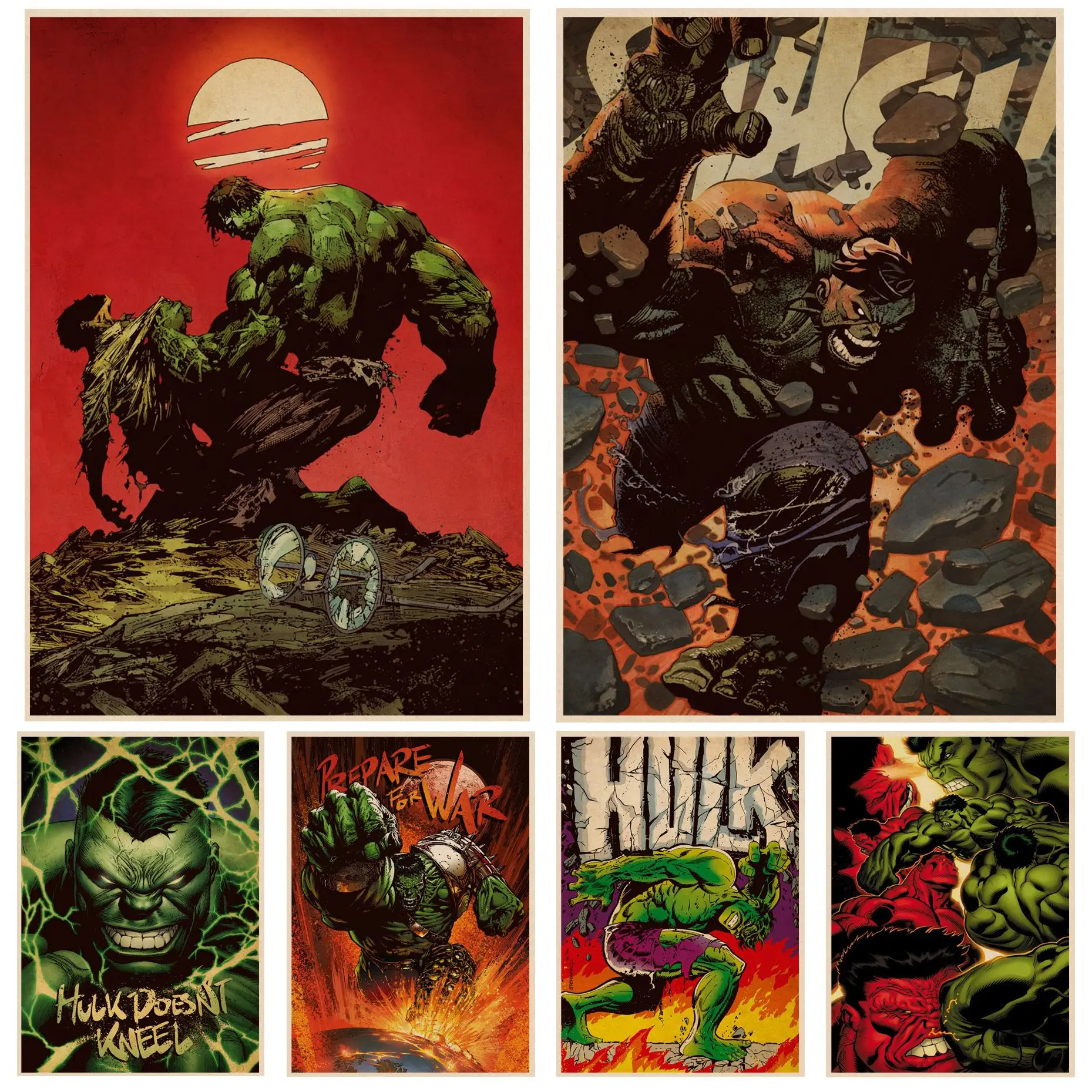 Disney Marvel Hulk Comics Classic Movie Posters Vintage Room Bar Cafe Decor Wall decor
Disney Marvel Hulk Comics Classic Movie Posters Vintage Room Bar Cafe Decor Wall decor