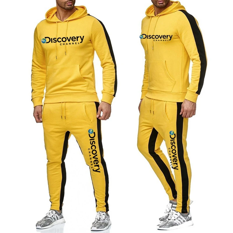2023 New Men's Casual Panel Thin Plush Hooded Sweater Set Shoulder Down Fashionable Sports Tracksuit 2 Pieces Pullover for Male
2023 New Men's Casual Panel Thin Plush Hooded Sweater Set Shoulder Down Fashionable Sports Tracksuit 2 Pieces Pullover for Male