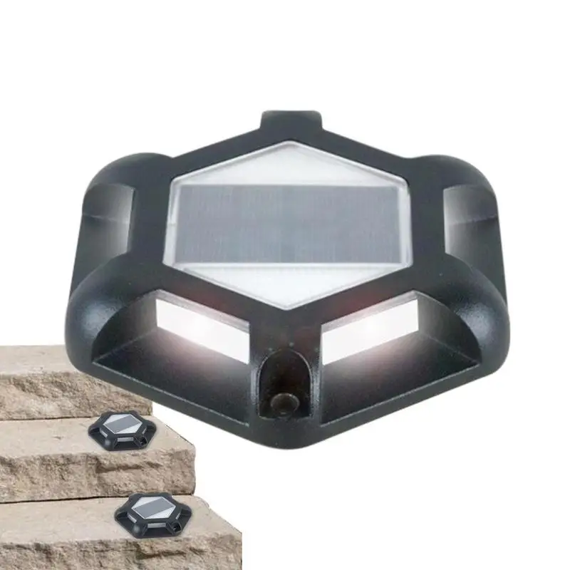 

Driveway Dock LED Light Solar Powered Light Waterproof Deck Pathway Yard Lamp Hexagon Solar Street Light For Path Garage Stairs